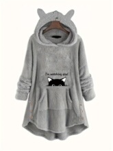 Y 50981 Hooded Fleece Long Sleeve Sweatshirt �ﶬ��ñ����