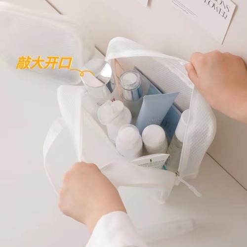 Travel cosmetic bag waterproof storage bag transparent college student dorm life good item shower supplies set toothbrush bag