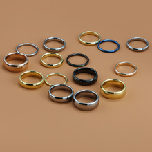 women rings 钨钢光面素圈戒指情侣对戒couple指环饰品首饰TCR042