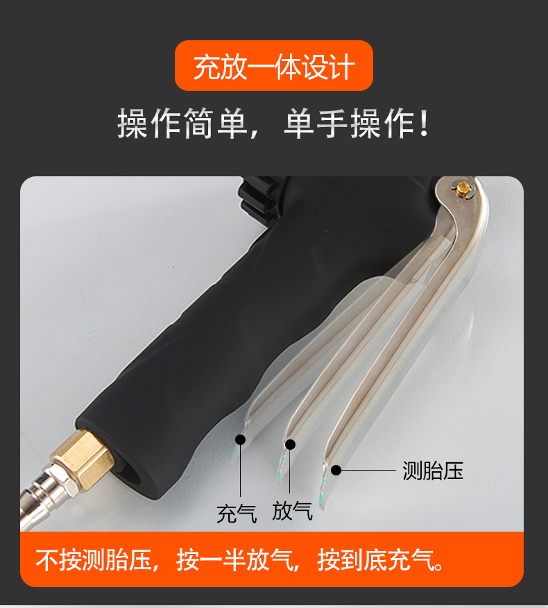 【Taibaomu】Rechargeable Led Tire Inflator Gauge Tire Pressure Gauge Digital Display Car Tire Pressure Meter