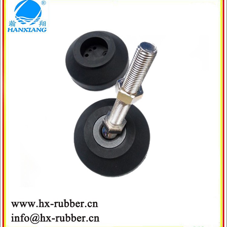 万向可调机脚 万向关节脚 M16支撑地橡胶脚垫
