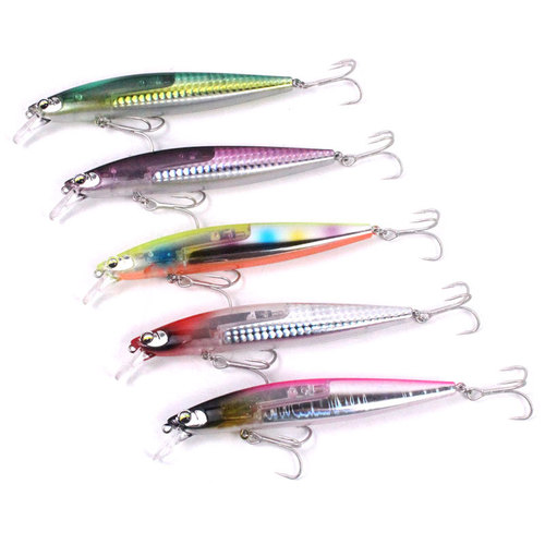 Luya hard bait flashing fish scales floating minnow 13cm/20g long-range slow-sinking fake bait dead fly system bait trembling