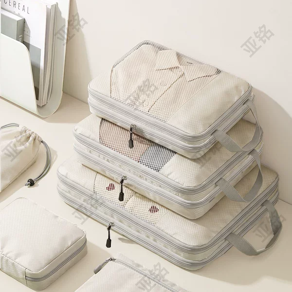 Travel storage bag compression five-piece set for clothes and toiletries, storage bag for clothes and luggage, travel storage bag