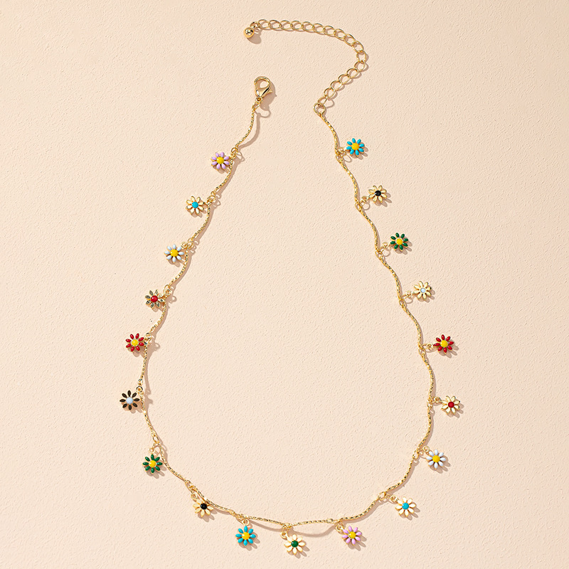 wholesale jewelry retro flower pendant necklace nihaojewelry