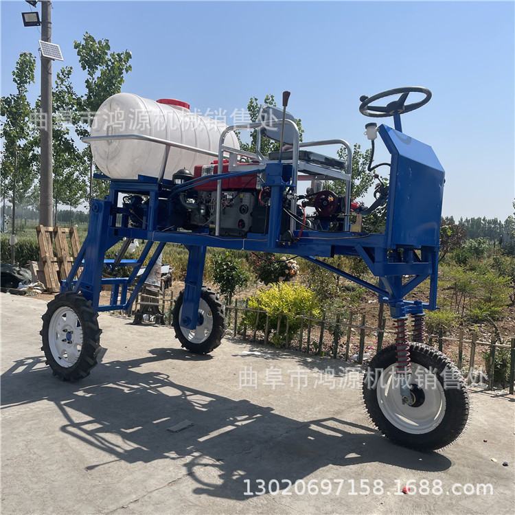 座驾式柴油喷药机 农用自走式小型打药车 新型液压升降四轮打药机
