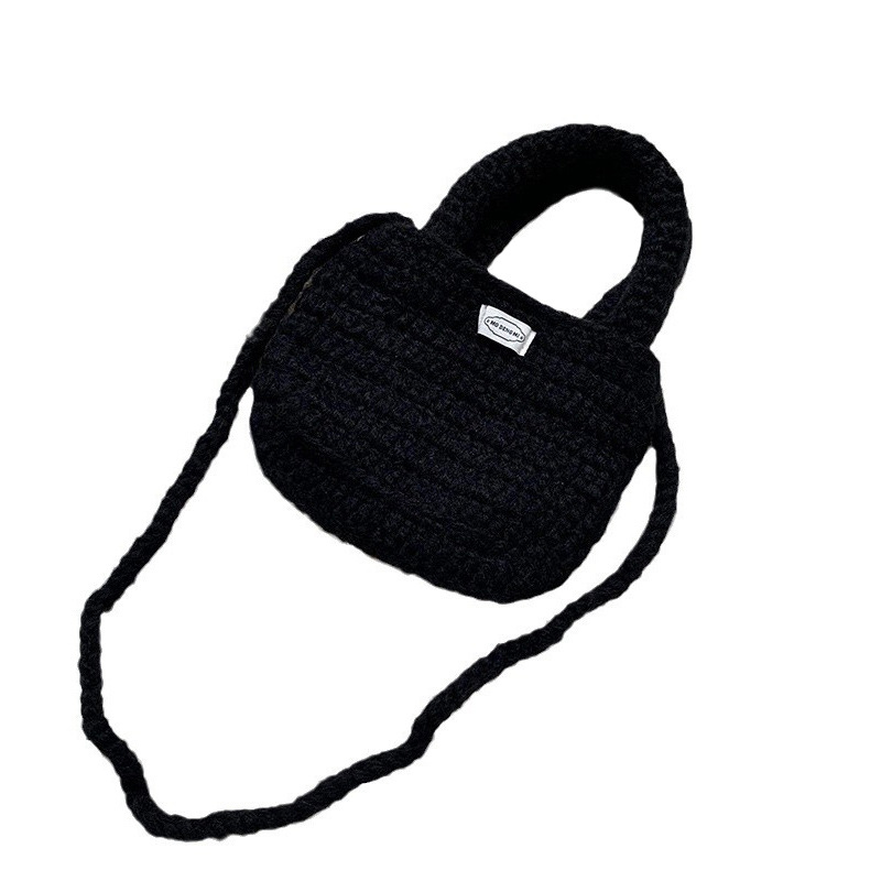 Bolsa de hombro, bolso de mochila para mujeres versátil 2025 nicho de diseño de la atmósfera versátil bolso de lana de punto, bolso de mano de tejido