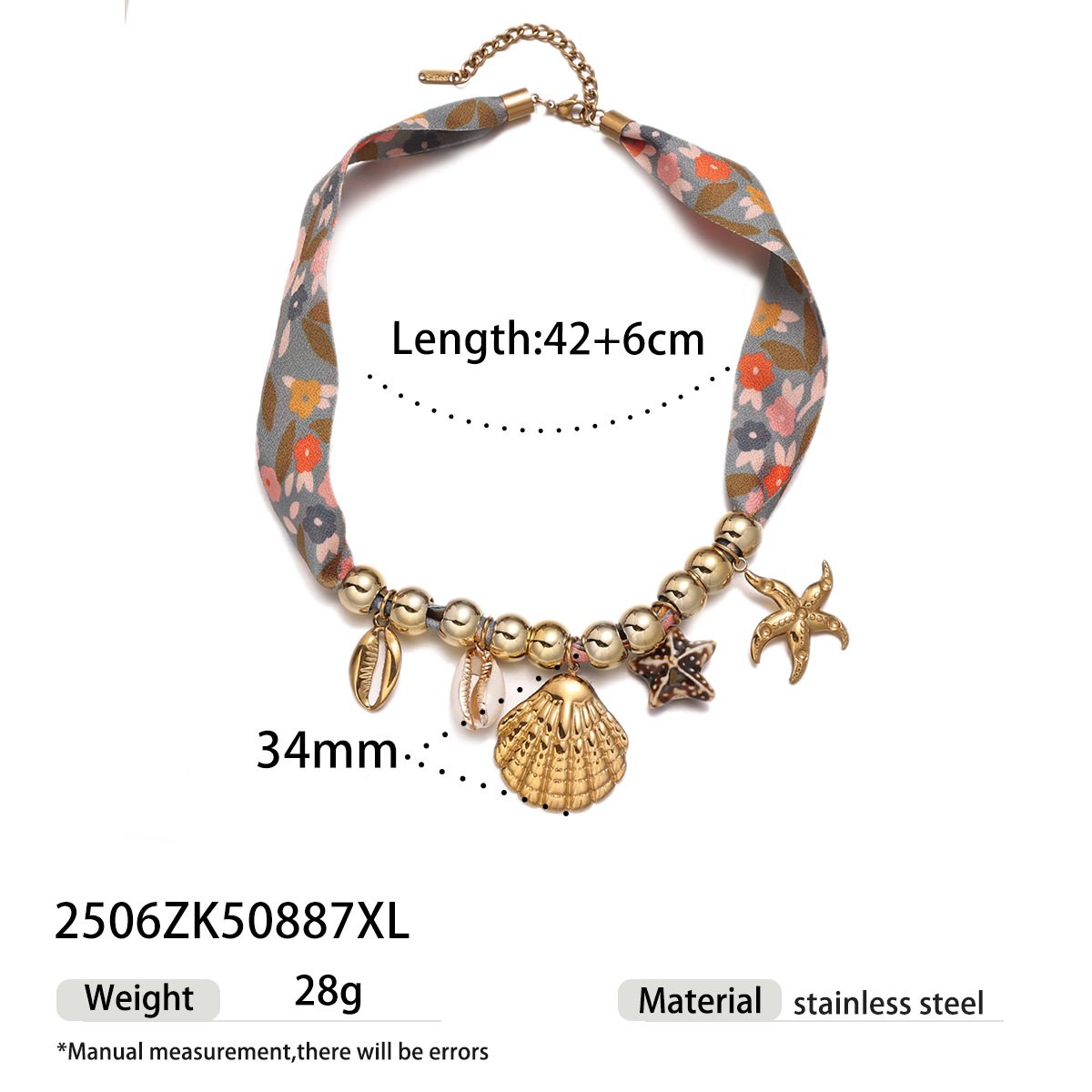 Collar de acero inoxidable TENA Europa y América lujo ligero de alto nivel, diseño de nicho universal, diseño de elementos marinos, collar de mujer