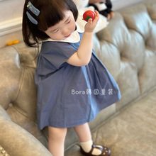 波拉bora韩国女儿童连衣裙2024新款夏装中小宝宝可爱洋气公主裙子