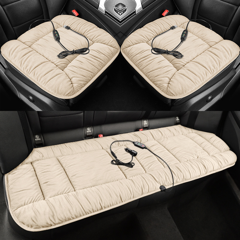 Universal Graphene Car Heated Seat Cushion Warmer USB Electric Seat Pad (Multi-function pad) - am-down-pad-charm-coffee-small-square-pad-1pc