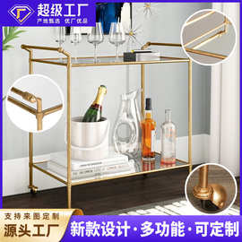 北欧餐车简约火锅店移动上菜小推车多层酒店餐厅酒水车新款手推车