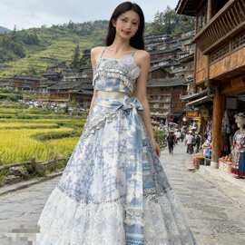 新款苗族服装少数民族旅拍苗疆少女套装摄影服饰写真爆款默认项