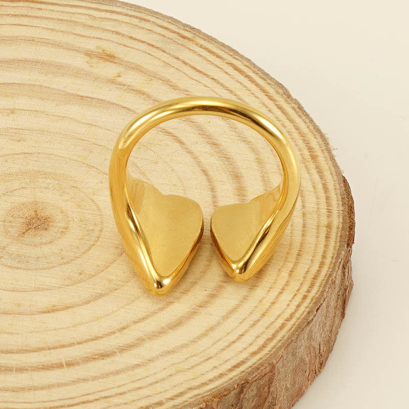 Nueva moda europea y americana de acero inoxidable de las mujeres anillo clásico versátil de cercanías anillo de titanio de acero 18K anillo de oro para las mujeres