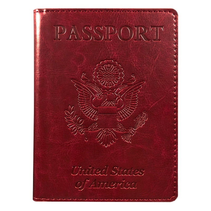Protector de Pasaporte para Vacunas de EE. UU., Personalizable con Funda de Cuero Sintético PU y Bolsa de Cuero para Pasaporte