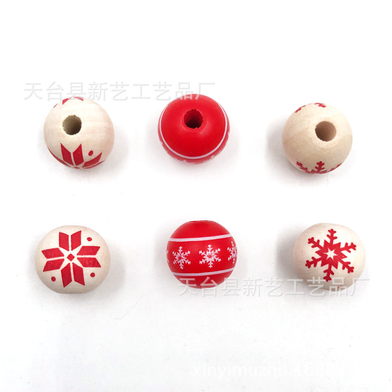 新商品16mm荷の木の丸い玉の原木の色の子供のdiyの雪の花の千鳥の格は飾りの木の玉のアクセサリーの部品を飾ります。|undefined