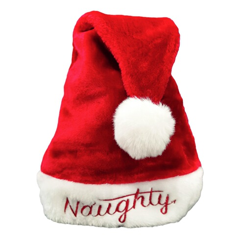 Manufacturer Direct Sales Plush Christmas Hat Christmas Decorations for Adults and Children Large Pom-Pom Christmas Hat
