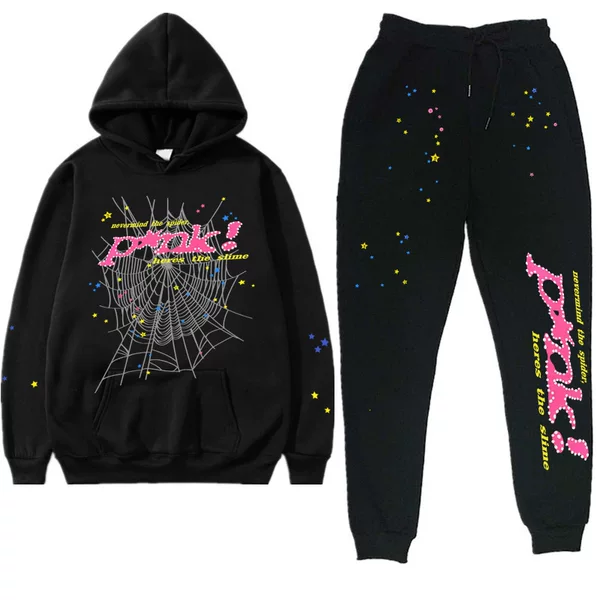2025 European and American Trendy Style K2Y Letter Print Couple Sweatshirt Men's and Women's Hoodie Sweatshirt Set Spider Print