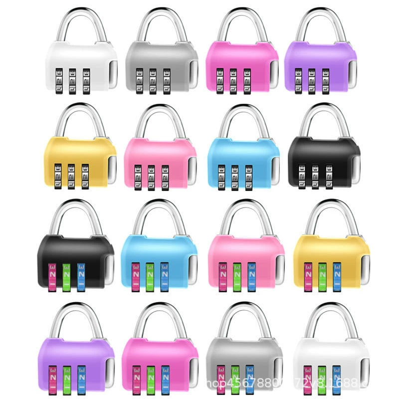 Завод замков цветной цинковый сплав пластиковый кодовый замок украшения инженерный замок пароль ключ коробка замок навесной замок противоугонный замок