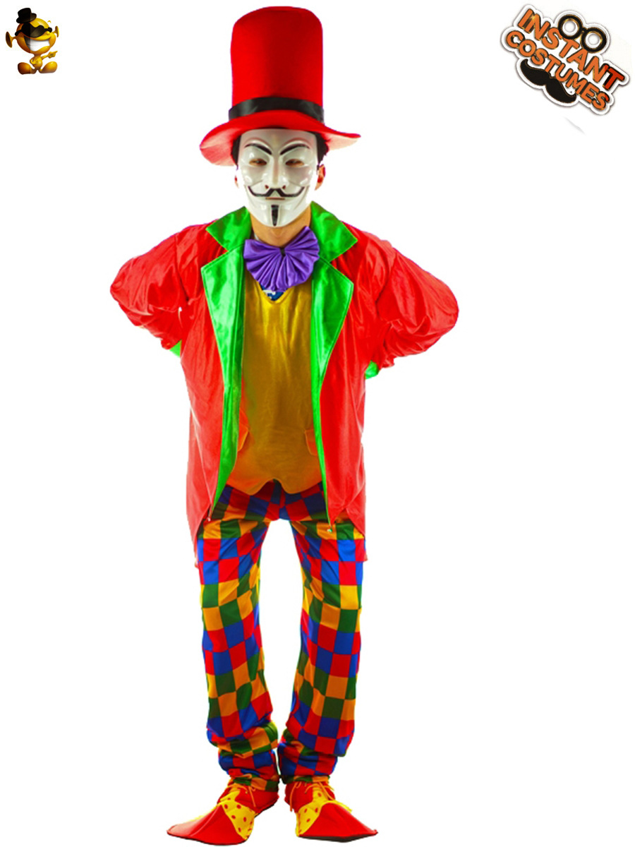 Halloween adulto grandes hombres mago payaso de rol traje de fiesta Cosplay rendimiento traje de escenario
