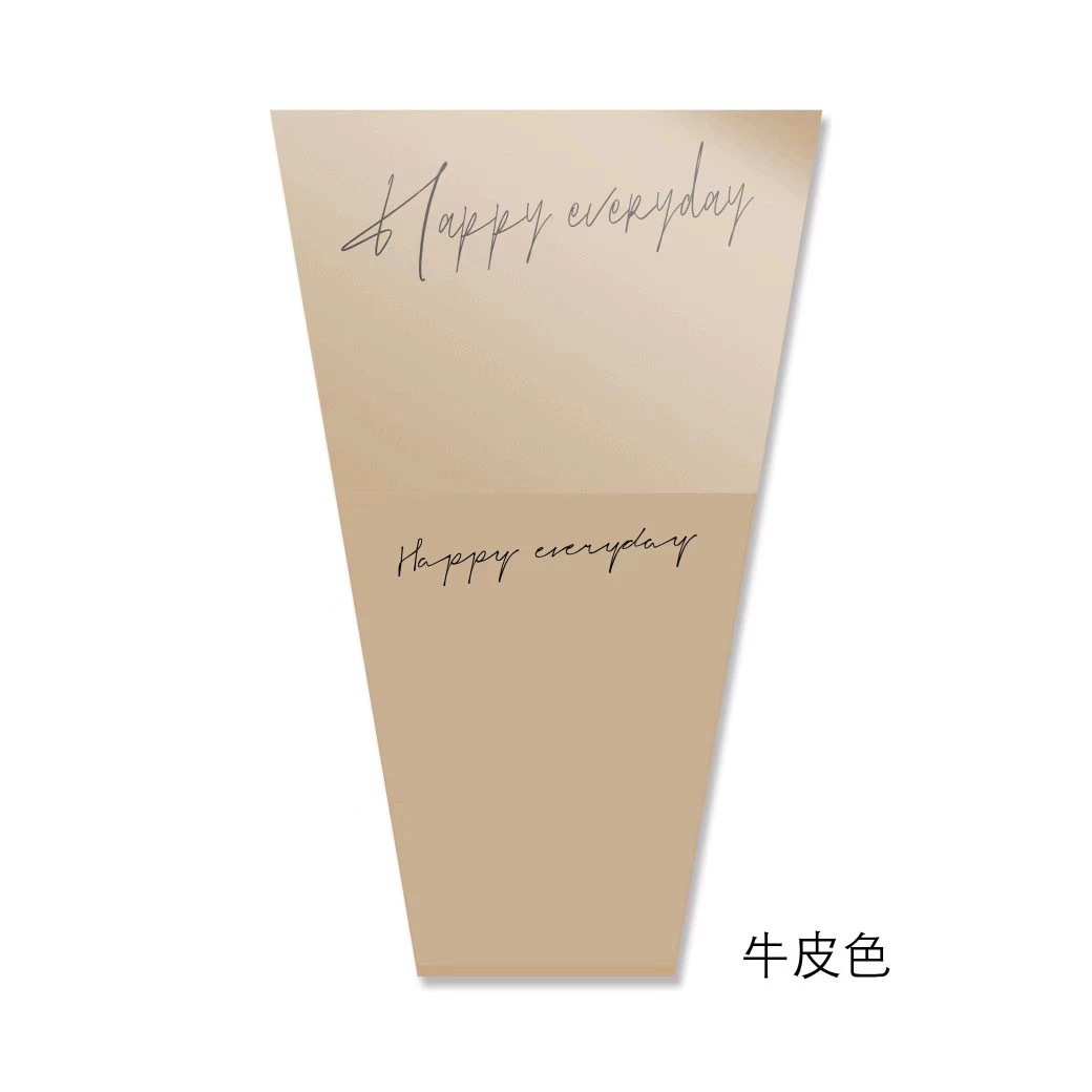 防水多支复古纯色牛皮透明花束袋玫瑰多支袋鲜花礼品包装纸花店