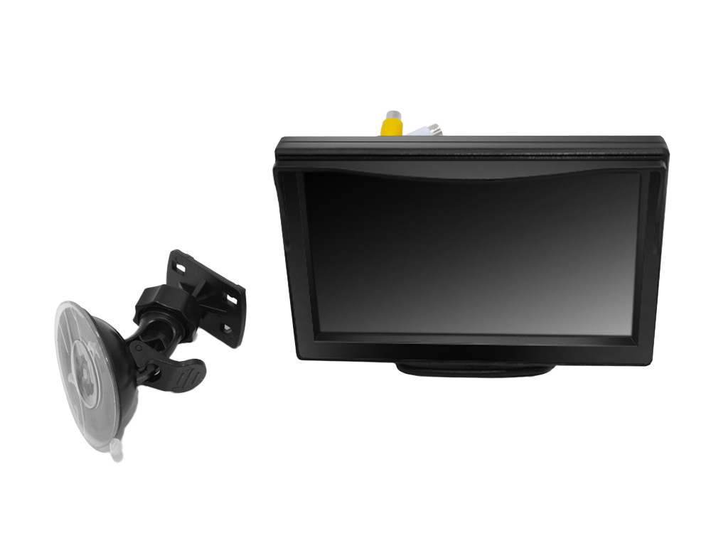 Manufacturer supplies 5inch suction cup monitor HD wireless transmitter receiver license plate 7-inch infrared car camera