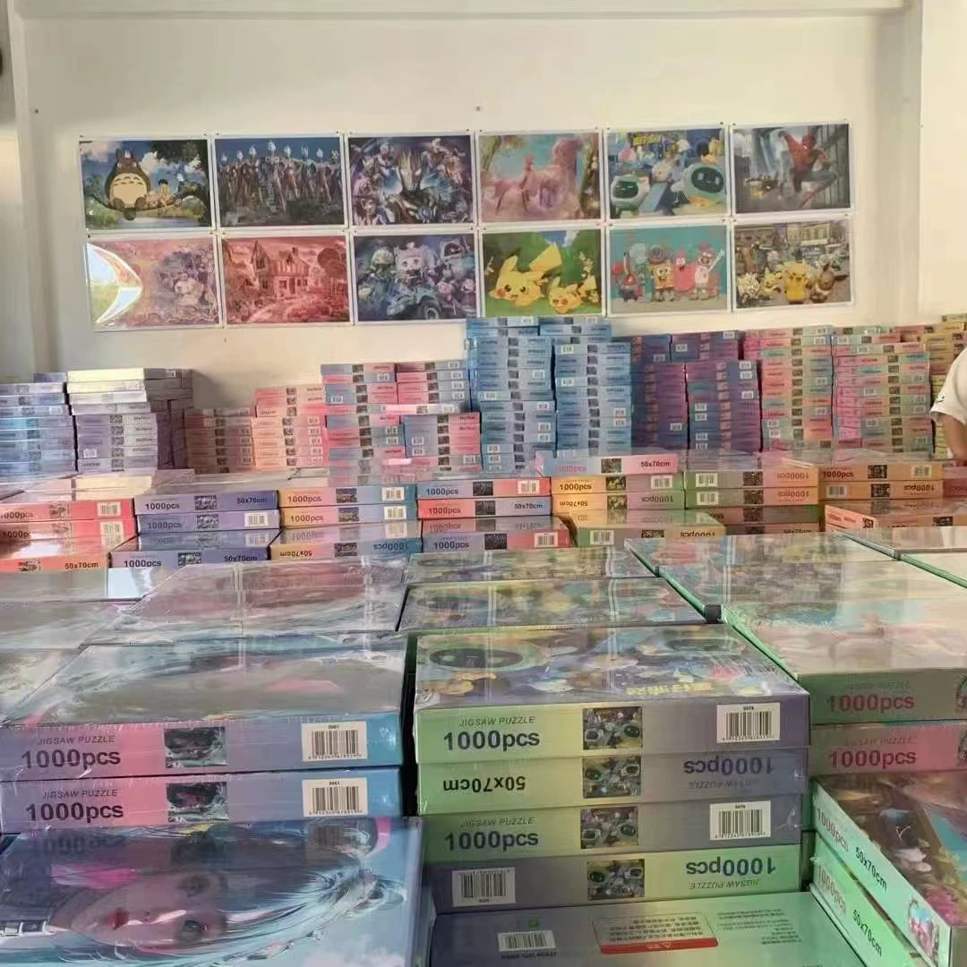 Детский мозайка-головоломка, игрушка, клей, 1000 деталей, антистресс, оптом