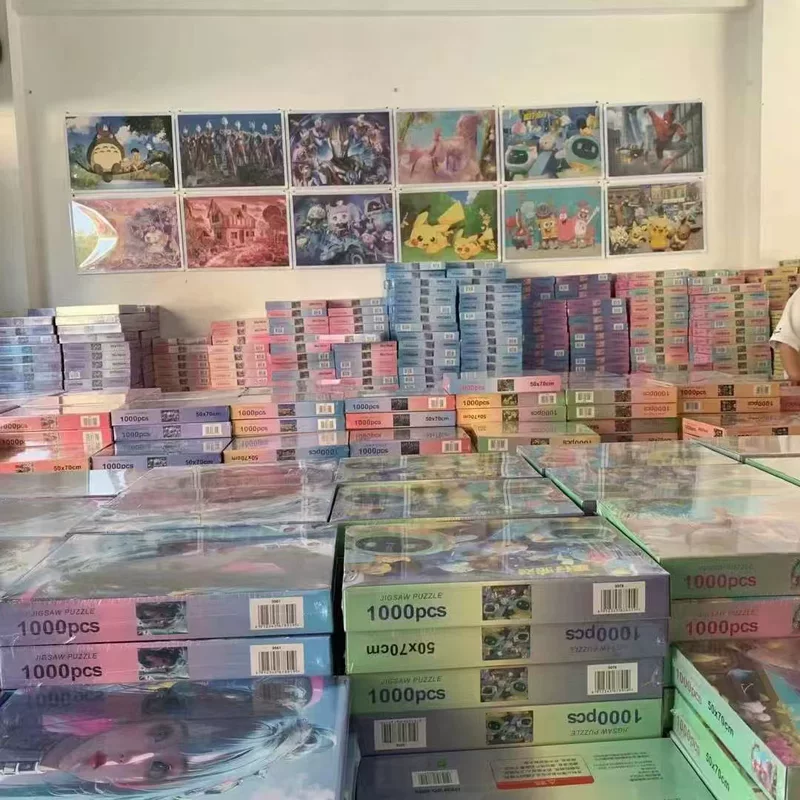Детский мозайка-головоломка, игрушка, клей, 1000 деталей, антистресс, оптом