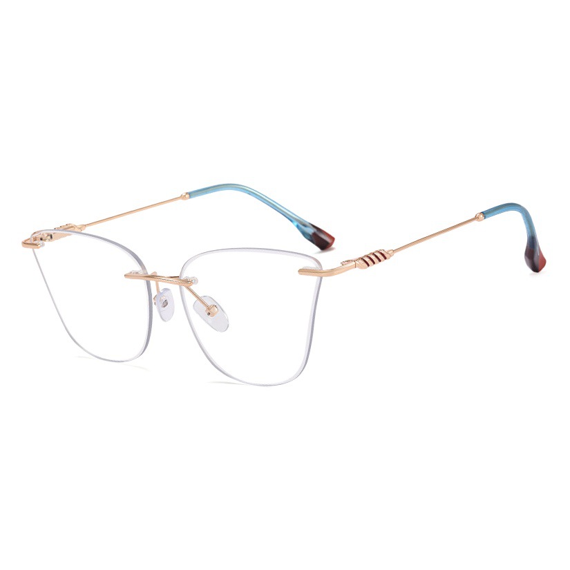 81026 gafas lisas marco gafas sin marco personalidad gafas ligeras marco puede ser equipado con miopía moda universal gafas lisas