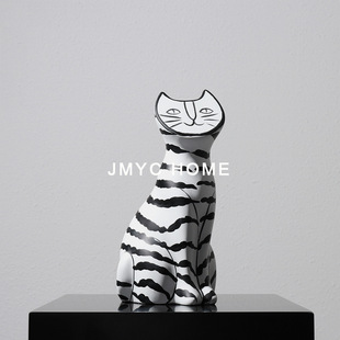Cute Animal Cartoon Striped Cat Soft Decoration Creative Home Living Room Tv Cabinet Children's Room Entrance Cabinet Ornaments