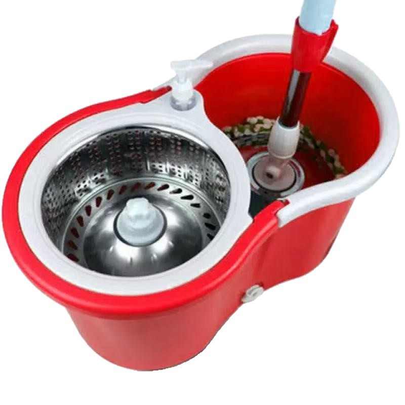 Mopo giratorio doméstico seco y húmedo doble uso sin lavado a mano conjunto de barril de trapeador limpio doméstico al por mayor