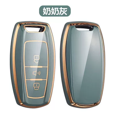 H2 F5 H4 Special Car – Car key bag - haval-a-model-3-button-grandma-gray-single-shell