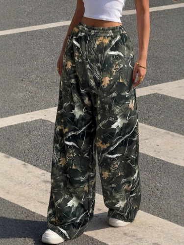 New Autumn Women's Casual Simple Solid Color Loose Wide Leg Sports Pants