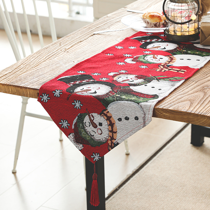 Decoraciones de Navidad tela Mesa corredor ELK árbol placemat creativo nuevo comedor Mesa vestido borla mantel