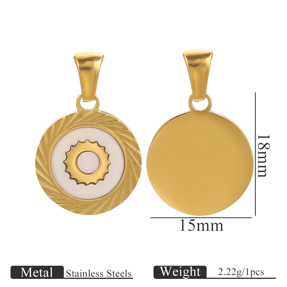 18K acero inoxidable conchas naturales multi-tipo colgante colgante DIY accesorios accesorios al por mayor