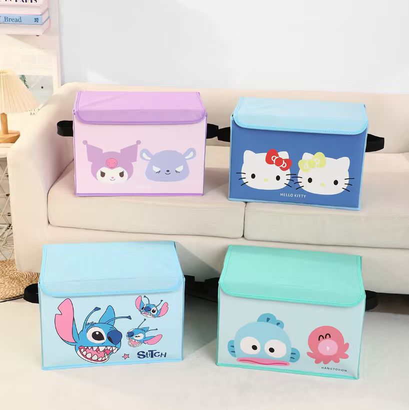 Cute Portable Pu Home Large Storage Box Dormitory Sundries Snack Storage Large Box Intimates and Socks Box