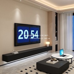 モダンでシンプルな吊り下げテレビキャビネット吊り下げ式テレビウォールキャビネット小さなリビングルームクリームスタイルコンビネーションコーヒーテーブル