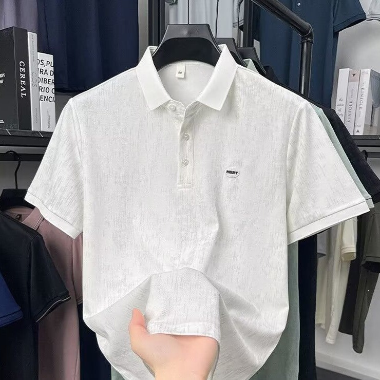 Cross-Border Export Short-Sleeved Polo Shirt for Men, Summer Slim-Fit Lapel T-Shirt, Embroidered Versatile Casual Stylish Half-Sleeve Top Cross-Border Export Short-Sleeved Polo Shirt for Men, Summer Slim-Fit Lapel T-Shirt, Embroidered Versatile Casual Stylish Half-Sleeve Top