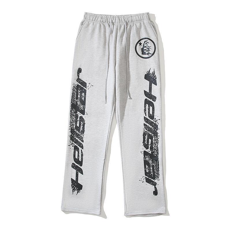American Fashion Brand Printed Hell Star Hell American High Street Sweatshirt Large Logo Trousers Sports Pants Trendy Trousers