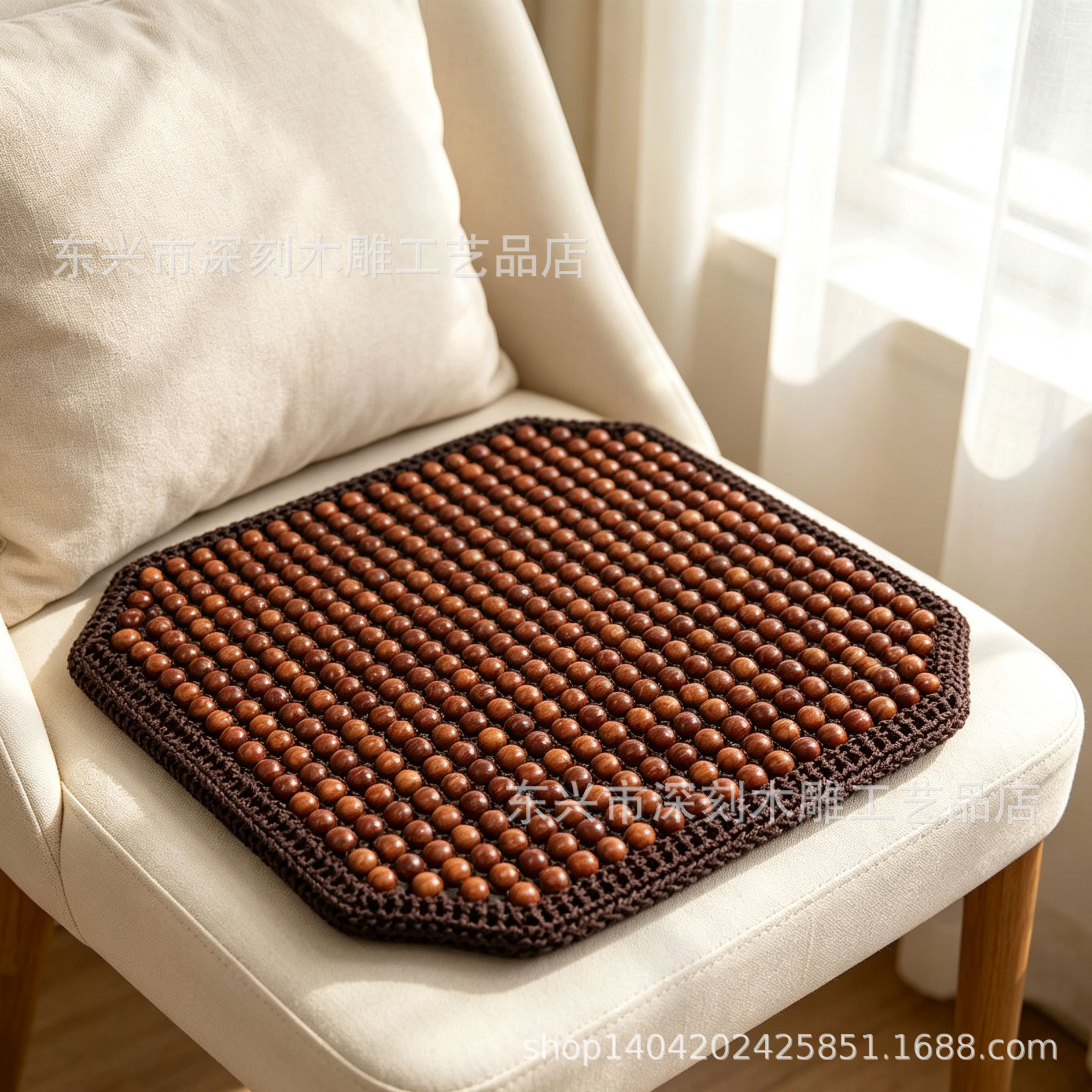 Burmese rosewood bead car seat cushion, summer breathable sofa cooling pad, natural wood beads, universal seat cushion for all seasons