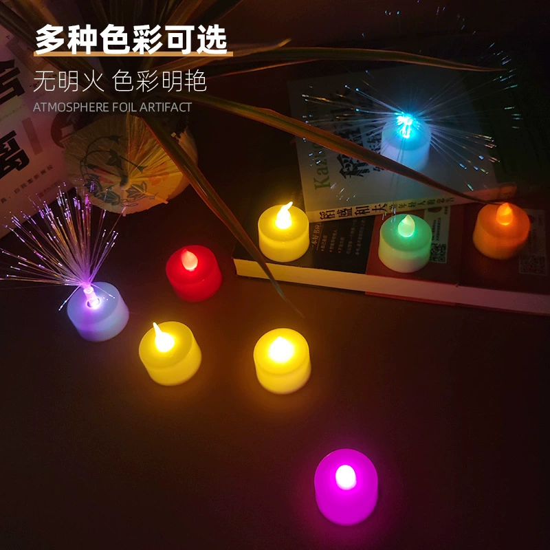 LED электронная свеча-лампа полна звезды волокна ночной свет флеш-елочные украшения рождественские подарочные декоративные огни