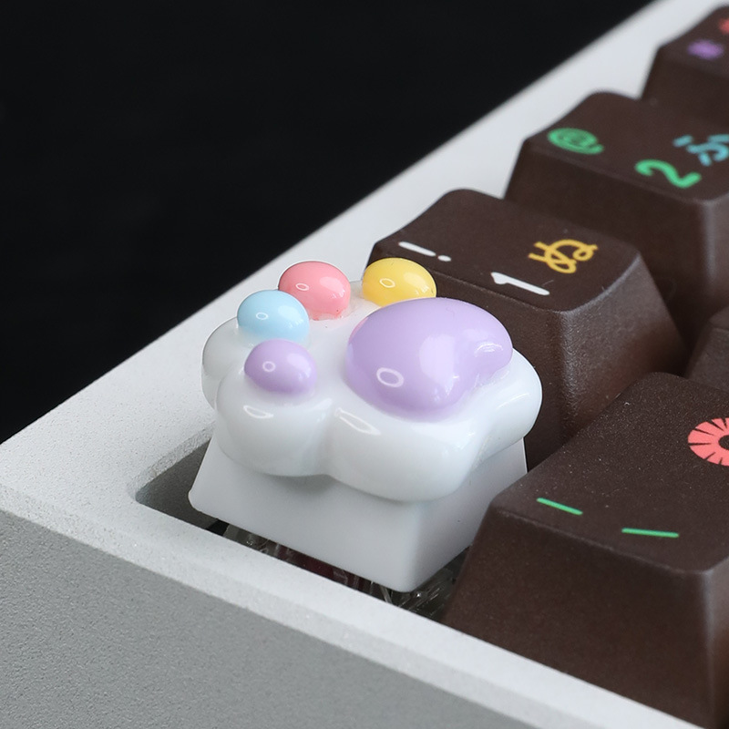 Cross-border hot-selling cat claw keycap personalized color keycap original design cute animal mechanical keycap