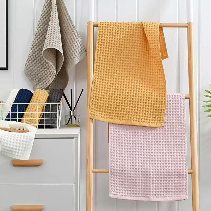 Cross-Border Waffle Type a Pure Cotton Towel Bath Towel Honeycomb Household Cotton Towel Soft Square Towel Towel Set Cross-Border Waffle Type a Pure Cotton Towel Bath Towel Honeycomb Household Cotton Towel Soft Square Towel Towel Set