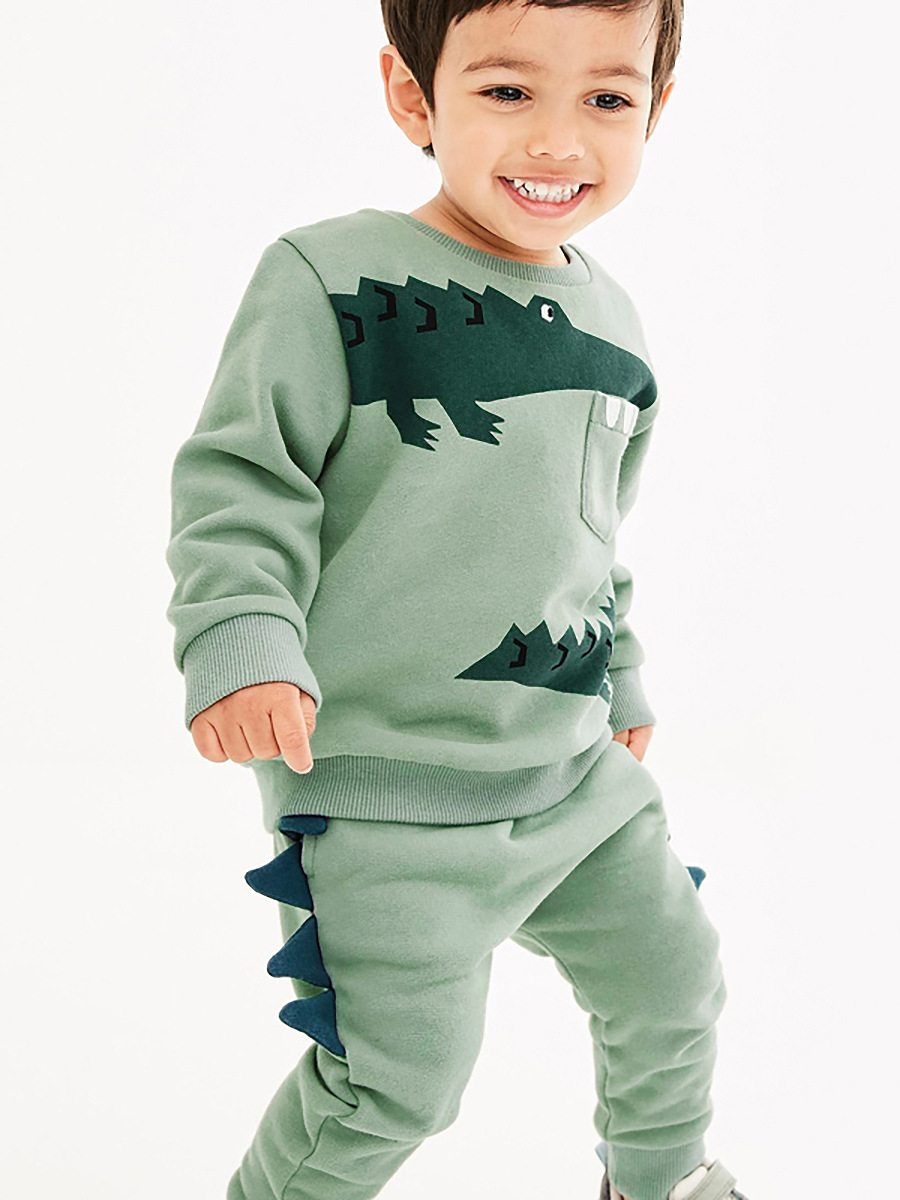 Little Maven fleece niños traje europeo y americano ropa para niños Otoño e Invierno nueva historieta manga larga niños traje