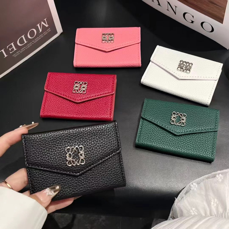 Factory Direct Stock Clearance 2025 New Luxury Lychee Pattern Accordion Card Holder Wallet with a High-End Feel