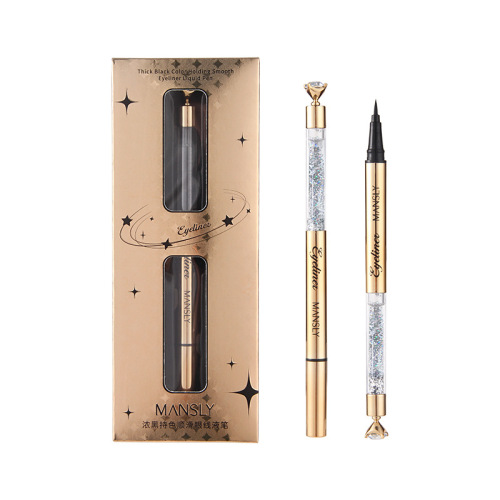 MANSLY Eyeliner Pen for Women Waterproof Sweatproof Transfer-Proof Long-Lasting Ultra-Fine Lower Lash for Beginners and Novices with Dimple