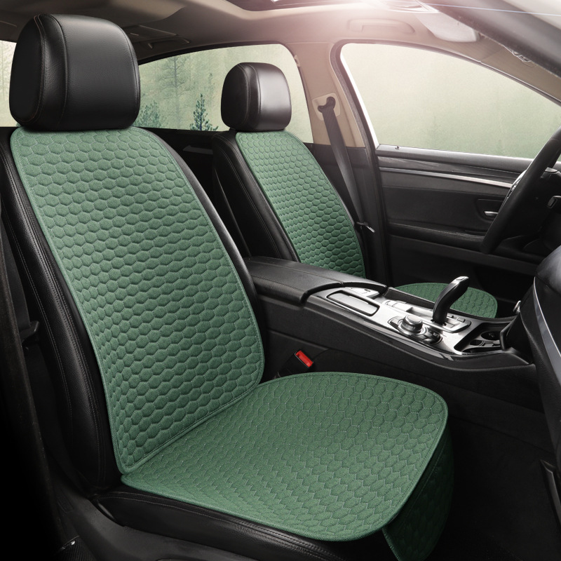 Cojín de asiento de coche de lino natural material respetuoso del medio ambiente cubierta de asiento de coche totalmente rodeado cojín de asiento de coche