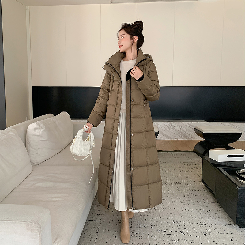Capa de algodón de cuello largo grueso, chaqueta de algodón para mujeres, otoño y invierno de 2025, nueva chaqueta holgada coreana, delgada y amplia