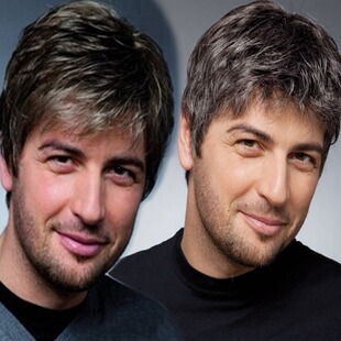 Men's wig European and American fashion hot chemical fiber headgear short hair men's hair cross-border dedicated wig factory in stock