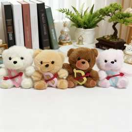 网红小熊挂件毛绒玩具泰迪熊包包挂饰钥匙扣飞行员抛洒礼品