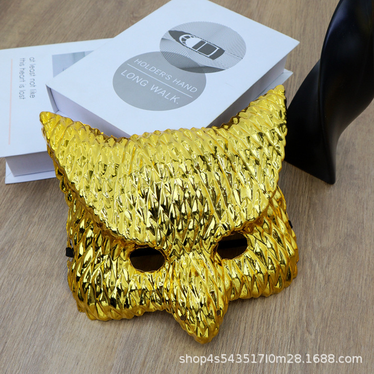 Ventas transfronterizas de Halloween leones y leopardos galvanizados props de simulación de animales de baile disfraz cos máscara