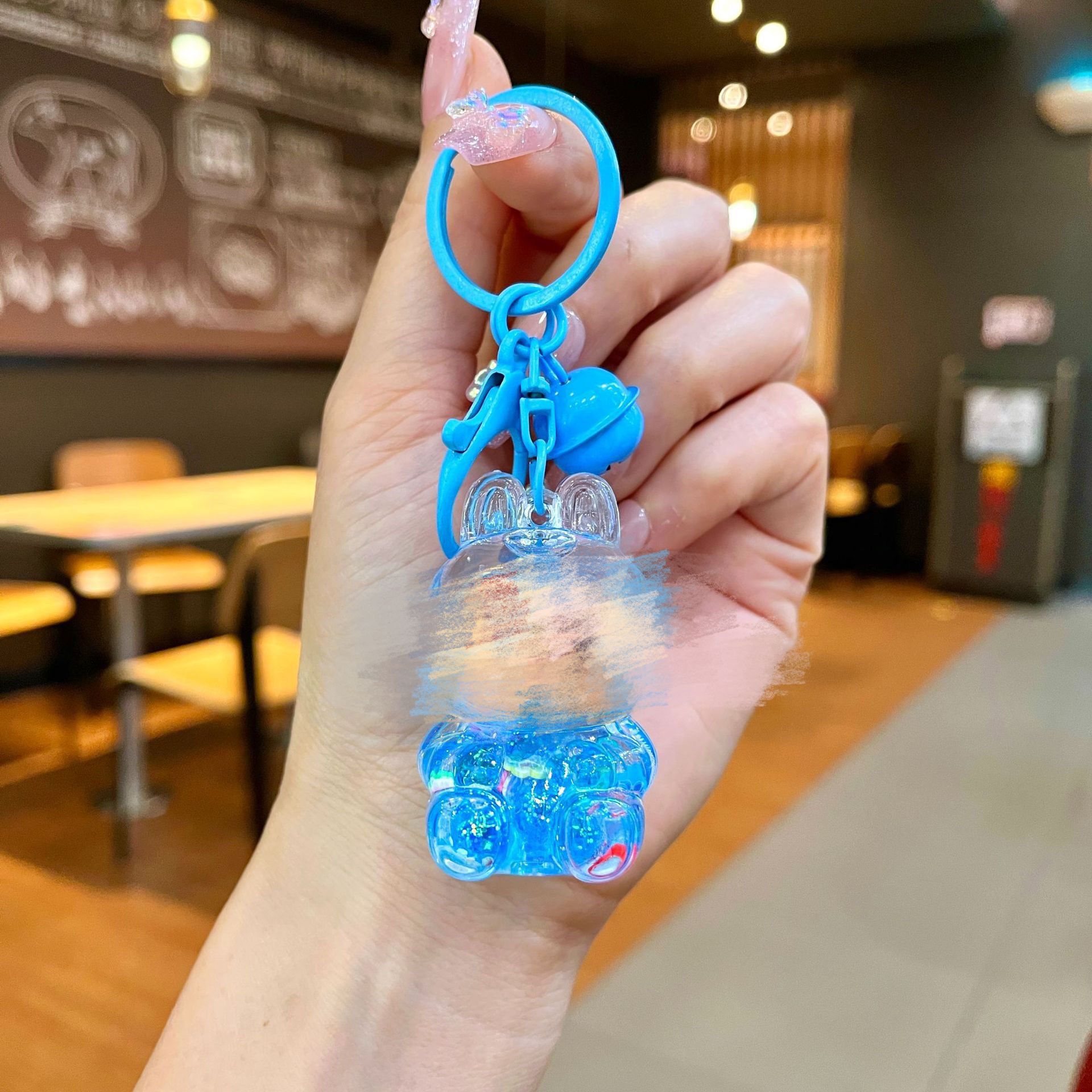 컬러 하드웨어 [블루] 야광 버블 비즈 작은 천 천